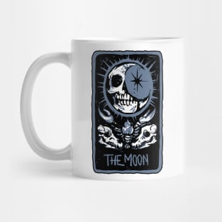 The Moon Skeleton Skull Tarot Card Mug